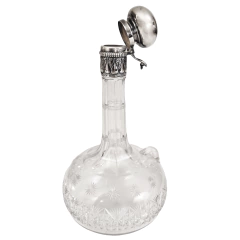 Europe | Liqueur decanter | Crystal and silver - buy online