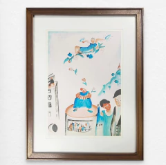 Cícero Dias - Serigrafia 27/200 - Assinada - 83 x 63 cm - comprar online