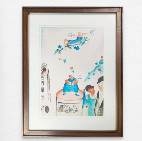 Cícero Dias - Serigrafia 27/200 - Assinada - 83 x 63 cm - comprar online