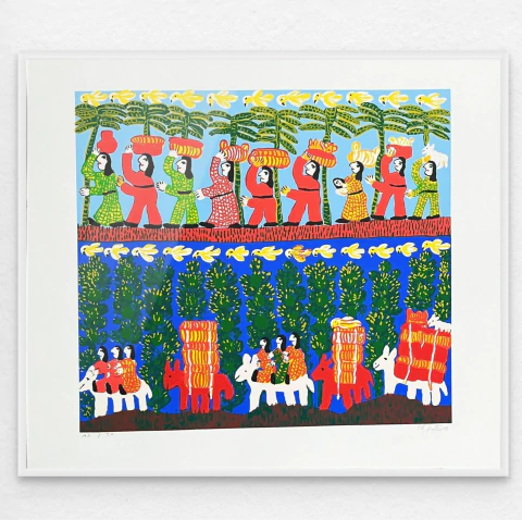 Antônio Poteiro - Serigrafia 48/90 - Assinada - 62 x 72 cm - comprar online