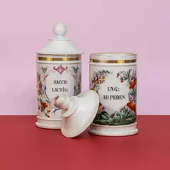 França séc XIX | Potes de farmácia | Porcelana
