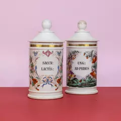 França séc XIX | Potes de farmácia | Porcelana - comprar online