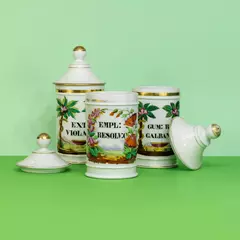 França séc XIX | Potes de farmácia | Porcelana - comprar online