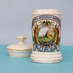 França séc XIX | Pote de farmácia | Porcelana - Arve