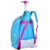 Kit Mochila de Rodinhas Rebecca Bonbon + Lancheira + Estojo Box - Azul - comprar online