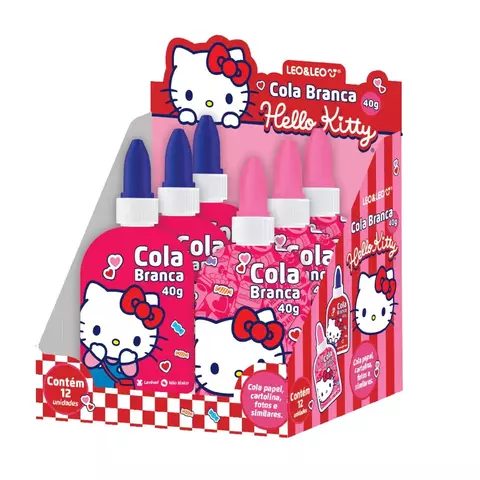 Cola Branca Escolar Líquida Hello Kitty 40Gr - Leo&Leo
