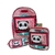kit Mochila de Rodinha Panda + Lancheira + Estojo