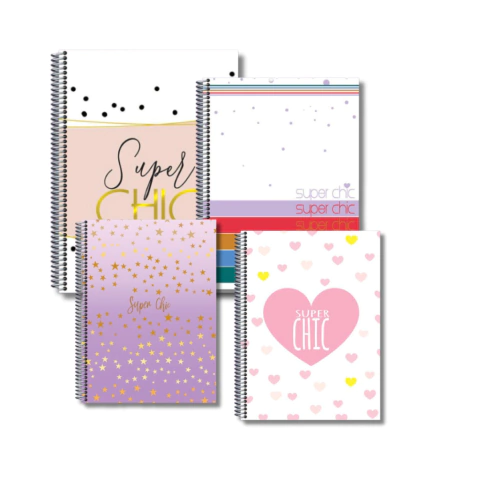 Caderno Universitário 1 matéria 96 folhas - Super Chic