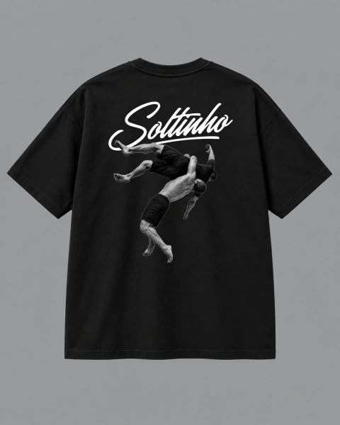 Camiseta Soltinho Heavy Premium Oversized Preta | FAT EAR