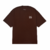 Camiseta Oversized Minimalista Marrom com Logo no Peito FAT EAR