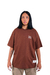 Camiseta Oversized Minimalista Marrom com Logo no Peito FAT EAR - FAT EAR FIGHT WEAR