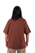 Camiseta Oversized Minimalista Marrom com Logo no Peito FAT EAR - loja online