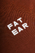 Camiseta Oversized Minimalista Marrom com Logo no Peito FAT EAR