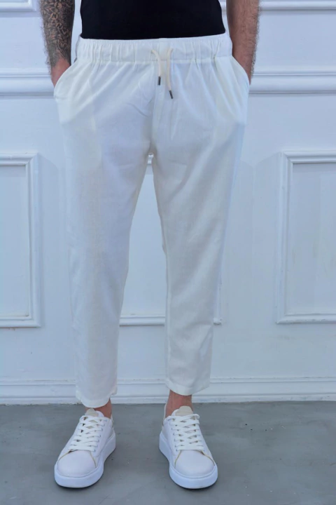 Pantalon de Lino Elastico