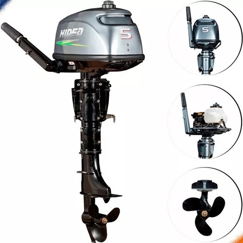 Motor de Popa Hidea 5HP HD5FHS 2 Tempos