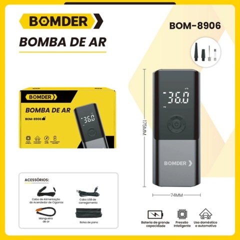Bomba De Ar Portátil Digital BOM-8906 - comprar online