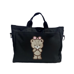 Tiny Chum Black Messenger Bag