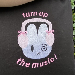Turn up the music ! Black Tote Bag - comprar online