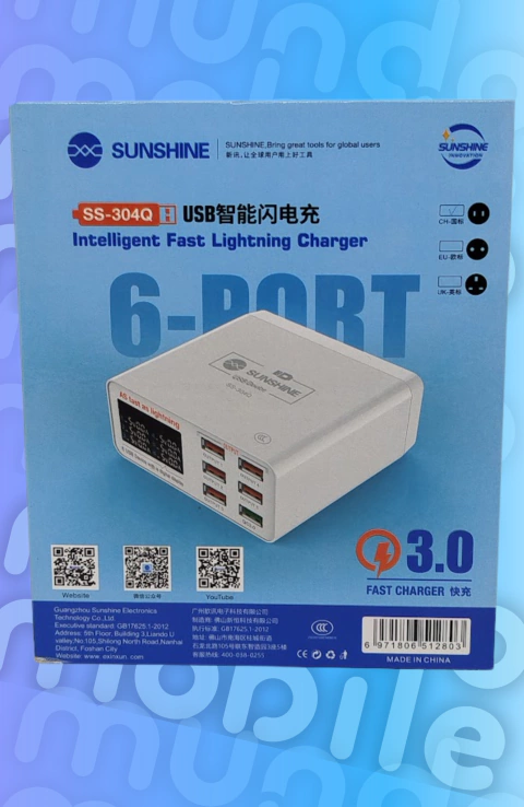 Multicargador Inteligente Sunshine SS-304Q 6 Puertos