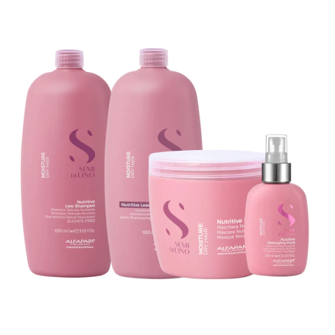 Alfaparf Milano Semi Di LINO Moisture Dry Hair Nutritive Kit Profissional (4 Itens)