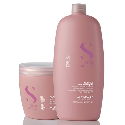 Kit de Nutrição Express Alfaparf Semi Di Lino Moisture Grande
