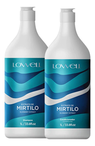 Kit Extrato De Mirtilo Lowell Shampoo E Condicionador 1litro