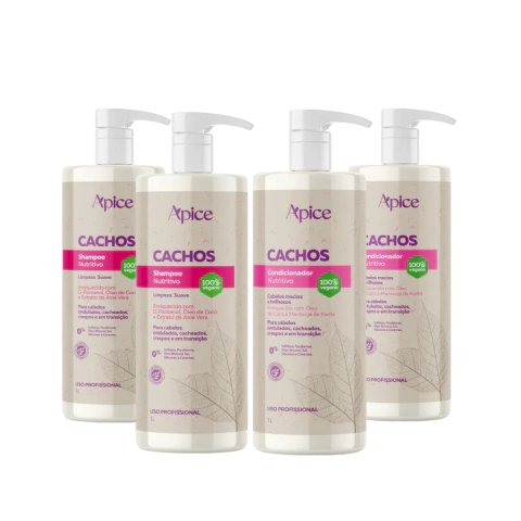 Apice Cachos 2 Shampoo 1 L e 2 Condicionador 1 L