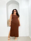 Vestido Marcele Canelado Longo - comprar online