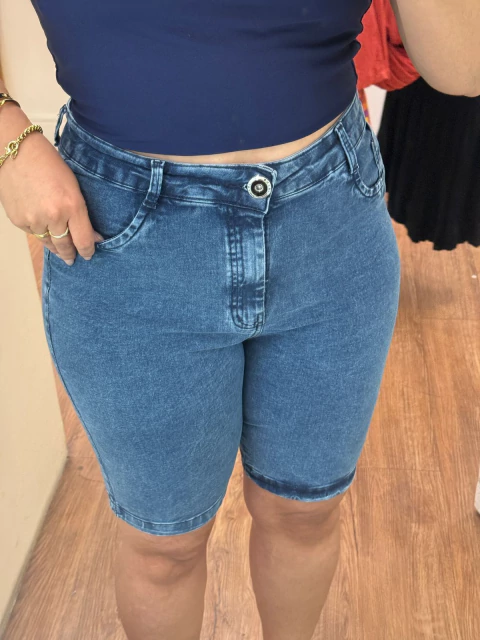 Bermuda Jeans Manchada - comprar online