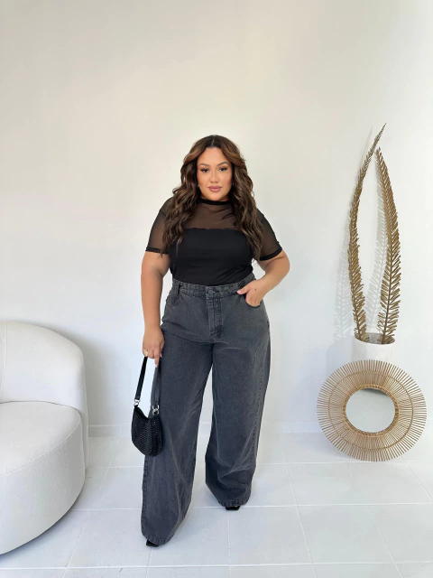 Calça Grafite Wide Leg - comprar online