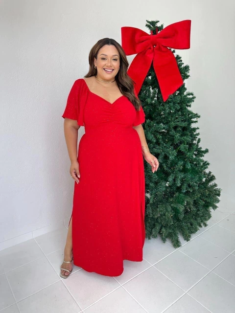 Vestido Rose Brilho Duna - comprar online