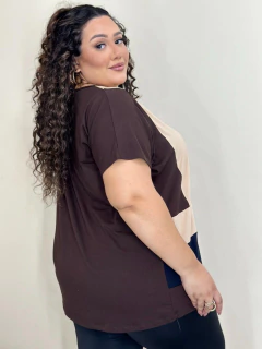Blusão Taty Tricolor Malha - comprar online