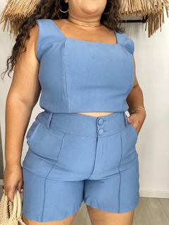 Conjunto Sofia Alfaiataria (Cropped+Short) - loja online