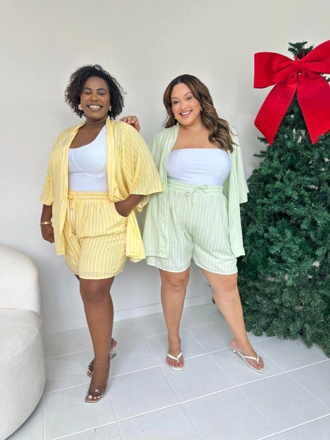 Conjunto Carla Viscose (Kimono+Short) - comprar online