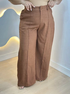 CALÇA PANTALONA DE LINHO - Cherry Moda Plus Size