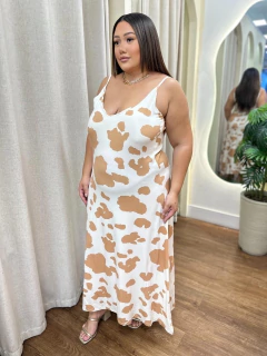 Vestido Caroline Cow Print - Cherry Moda Plus Size