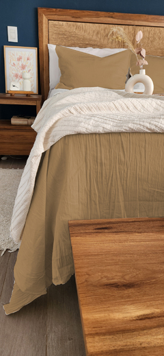 SET DE CAMA QUEEN/2 1/2: COVER + 2 FUNDAS de 60x40 [Elegir color en el carrete de imágenes] - Ay Que Amor