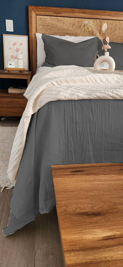 SET DE CAMA QUEEN/2 1/2: COVER + 2 FUNDAS de 60x40 [Elegir color en el carrete de imágenes]