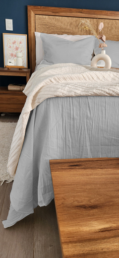 SET DE CAMA TWIN: COVER + 1 FUNDA de 60x40 [Elegir color en el carrete de imágenes] - comprar online