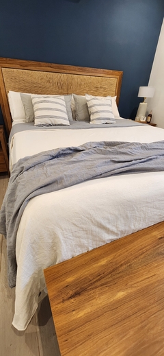 Pie de Cama de Gasa color GRIS LONDRES de Algodón 260x120cm - Ay Que Amor
