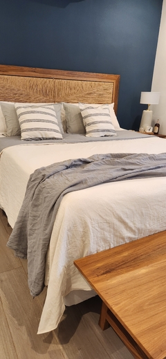 Pie de Cama de Gasa color GRIS LONDRES de Algodón 260x120cm en internet