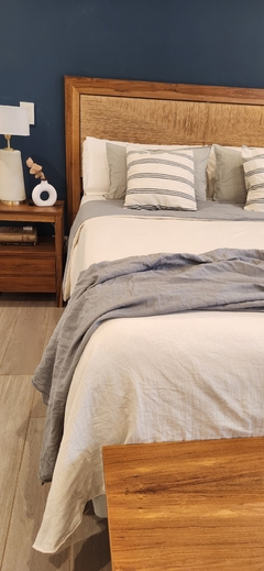 Pie de Cama de Gasa color GRIS ELEFANTE de Algodón 260x120cm