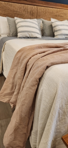 Pie de Cama de Gasa color ROSA DIOR de Algodón 260x120cm - tienda online