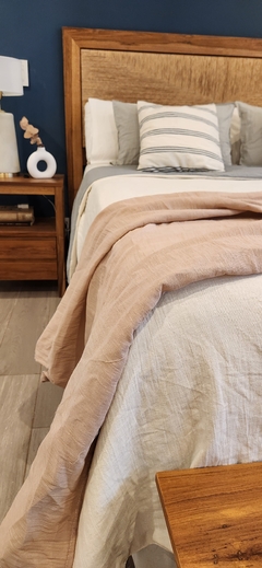 Pie de Cama de Gasa color ROSA DIOR de Algodón 260x120cm