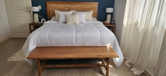 ACOLCHADO KING LINEA HOTEL - REVERSIBLE TOTAL OFF WHITE MOD. RAYAS - comprar online
