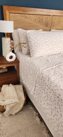 JUEGO DE SÁBANAS 100% ALGODÓN PEINADO 2 1/2 (para colchon de 140/150x28x190 de alto) Mod. 1 - tienda online