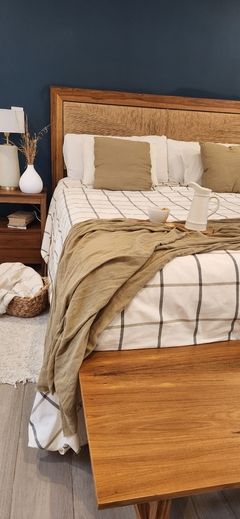 Pie de Cama de Gasa color CAKI de Algodón 260x120cm - comprar online