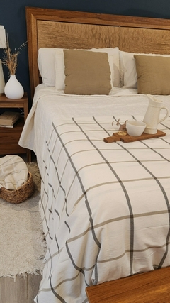 PIE DE CAMA ALTERIO BEIGE/ NEGRO - tienda online