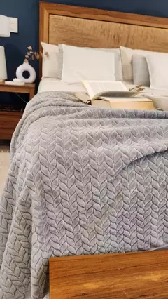 FUNDA DE ALMOHADÓN SIMBA ESPIGA GRIS - comprar online
