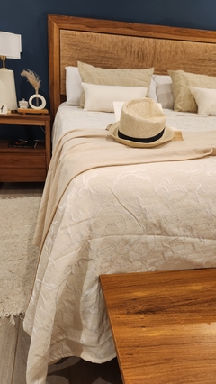 Cubrecama JACQUARD Mod. Botánico QUEEN + 2 fundas de 50x50 de REGALO - tienda online